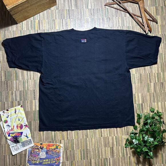 Vintage 90s Phat Farm Black Boxy Tee Shirt Mens 2XL Made In USA Box Graphic - Picture 2 of 4